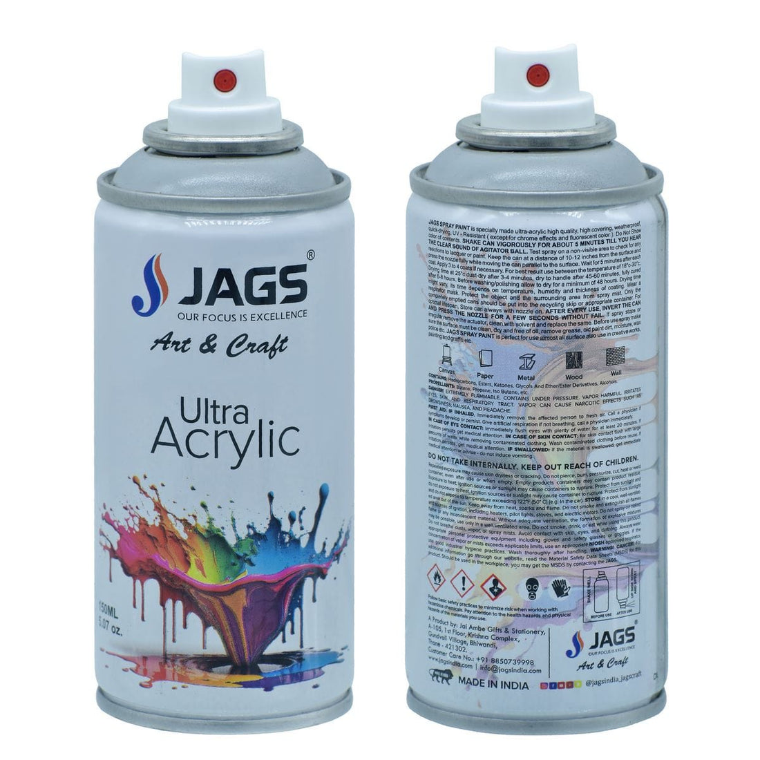 jags-mumbai Paint & Colours Spray Ultra Acrylic 150ml Havells Grey