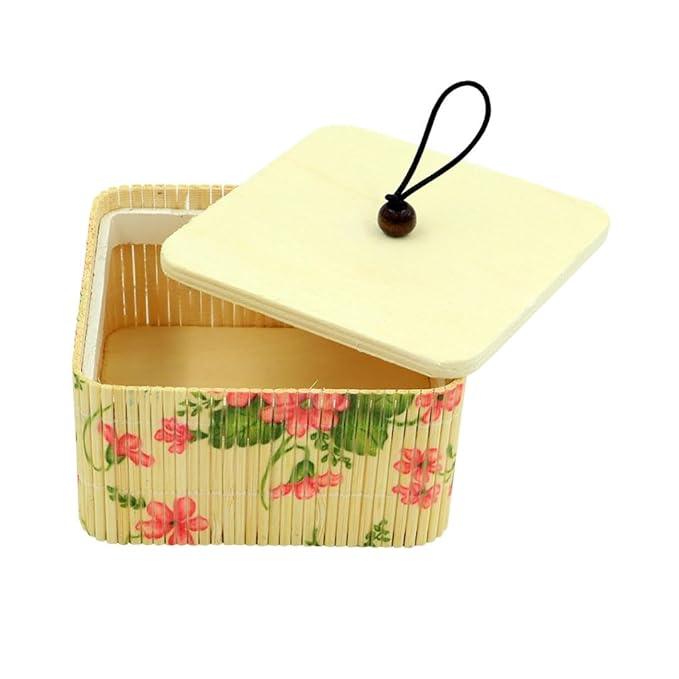 Square Bamboo Box l Pack of 1