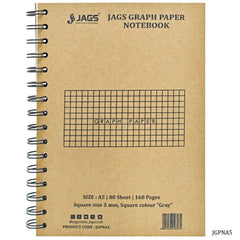 Square Grid Diary, A5 Square Graph 5MM, Kraft Cover, (A5) (Single Book)