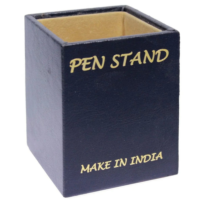 Square Leather Pen Stand