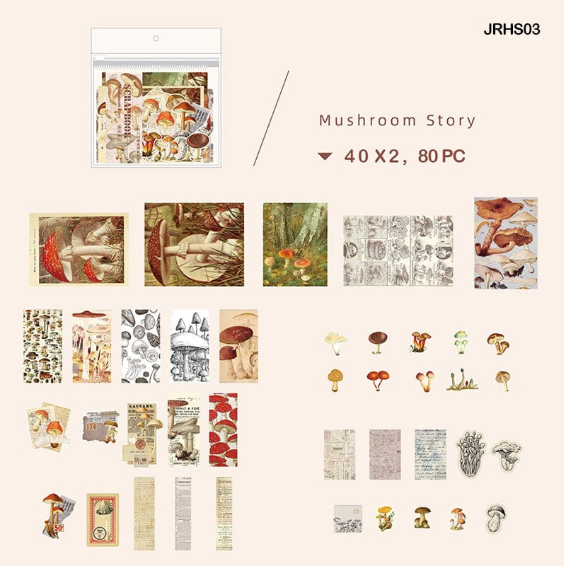 MG Traders Journaling stickers Jrhs03 Sracpbooking Paper Cutout & Journaling Sticker 80Pc