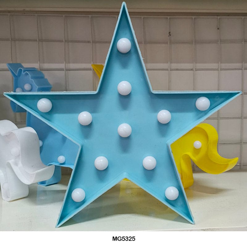 MG Traders Lamps & Lanterns Star Shape Led Box Blue (Mg5325)