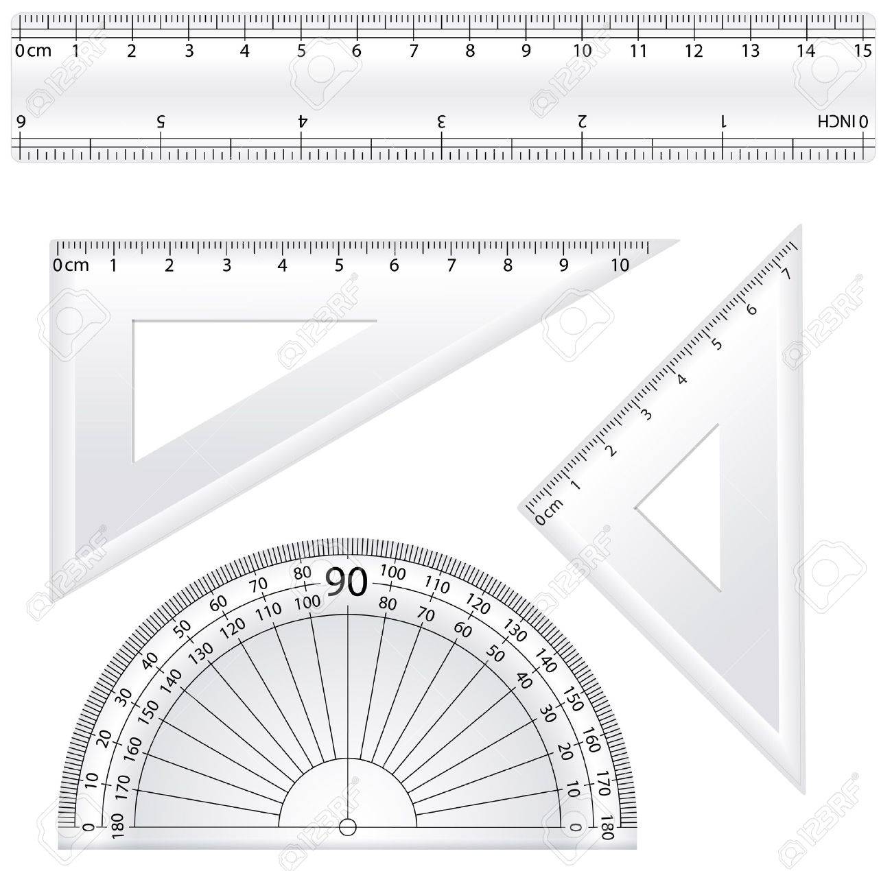 parshwa Traders Stationery Stationary scale set mathematical instrument (pack of 4 scale)