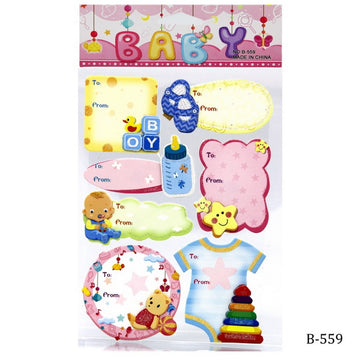 Sticker 3D Baby Shower Small B-559