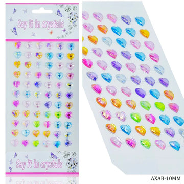 jags-mumbai Pearl & Diamond Stickers Sticker Crystal Diamond Heart