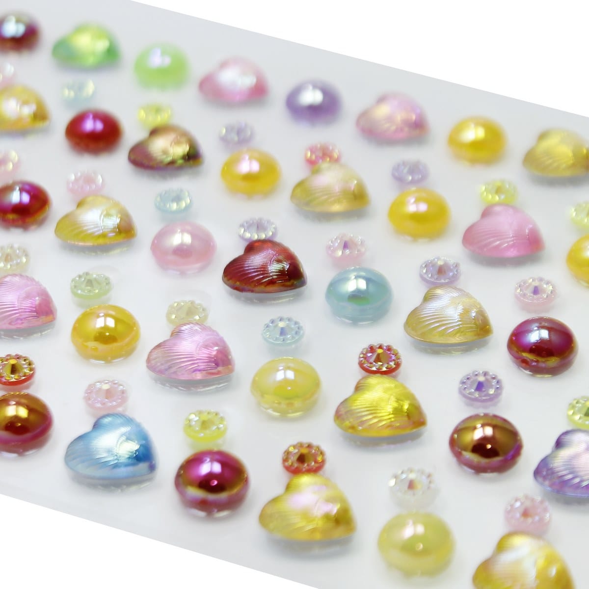 jags-mumbai Pearl & Diamond Stickers Sticker Crystal Heart Multi Colour