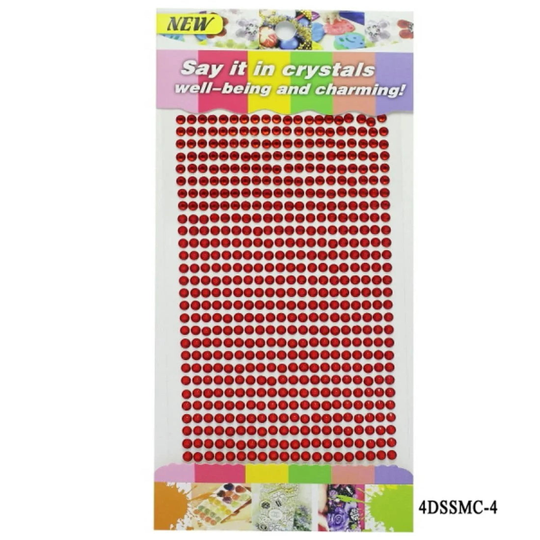 jags-mumbai Pearl & Diamond Stickers Sticker Diamond 4mm 04 Red