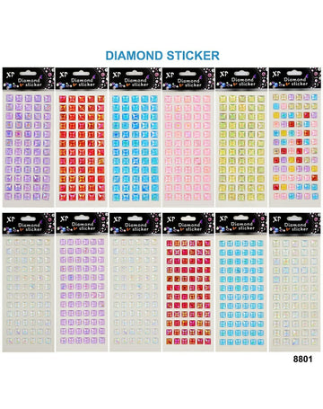 Sticker Diamond Crystal S/R/H Mix Raw101/109/130 8801