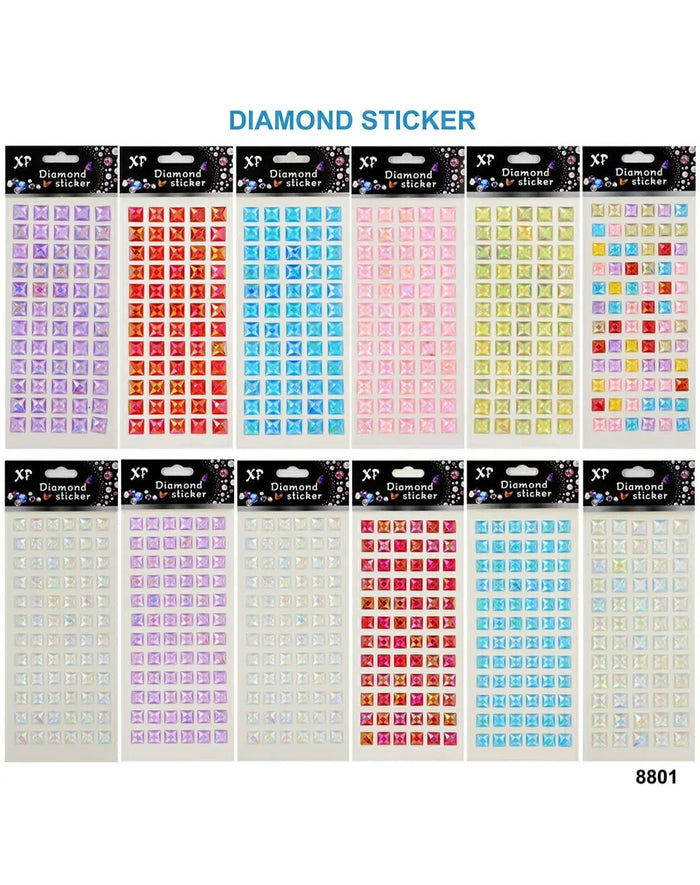 Sticker Diamond Crystal S/R/H Mix Raw101/109/130 8801