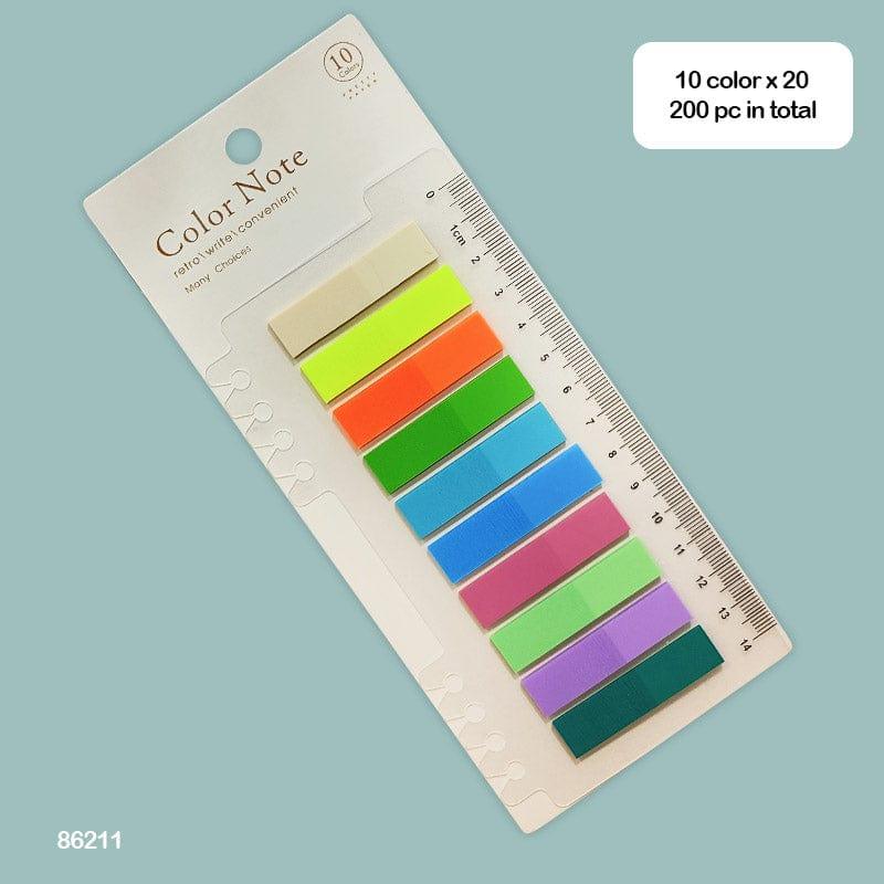 MG Traders Sticky Notes 86211 Sticky Notes 10 Color 11X44Mm Color Note