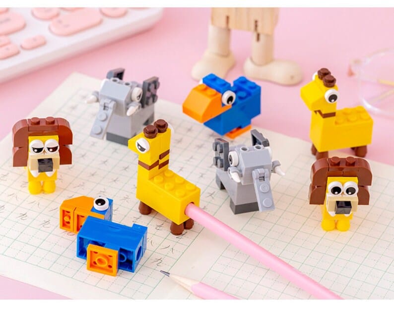 Sun international Lego DIY puzzle sharpener for kids & stress relief (animal theme)