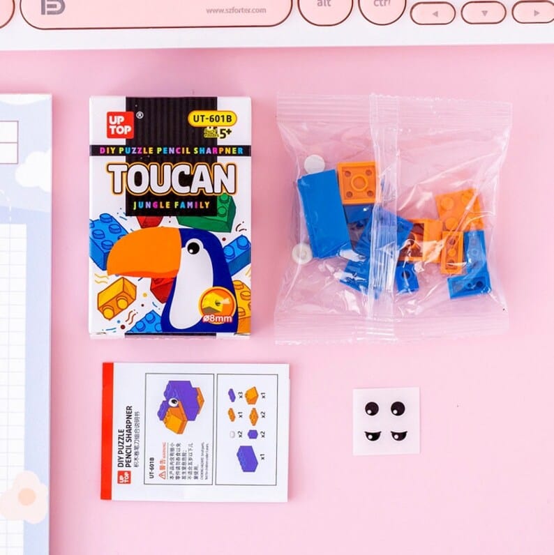Sun international Lego DIY puzzle sharpener for kids & stress relief (animal theme)