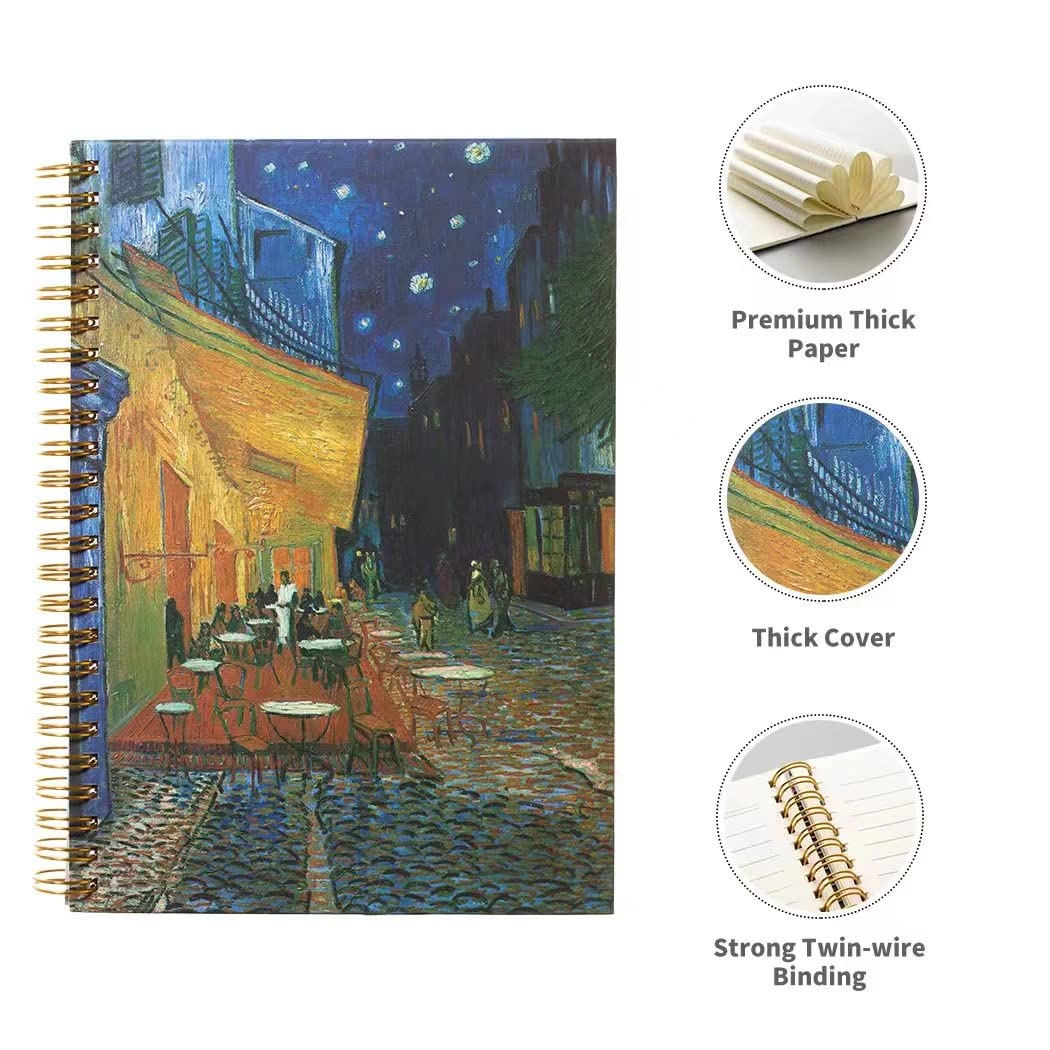 Sun international Notebooks & Notepads Premium Van Gogh Spiral Ruled Diary (Pack of 1) - 100 Pages of Artistic Inspiration