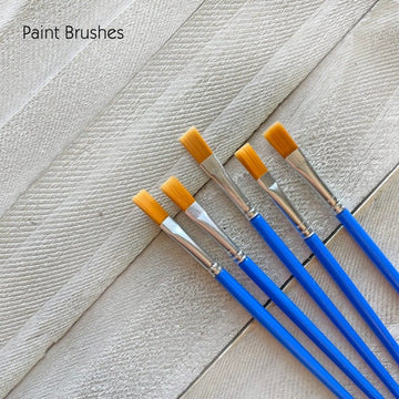 Premium artist Flat Soft Painting Brushes - Pack of 6 Brushes for Smooth and Precise Painting
