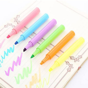 Sun international Pastel Highlighter Pack of 6 - Perfect for Color Coding and Note-Taking