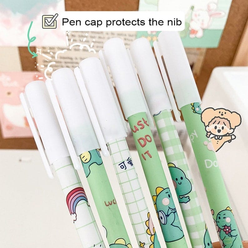 Sun international Pens & Pencils (BUY ONE GET ONE) Dino themed Erasable Gel Pen: Write, Erase, and Express Yourself in Adorable Style(PACK OF 1)