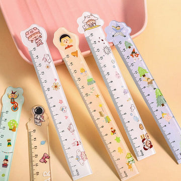 Sun international School Project Cartoon Pet Straight Ruler Bookmarks Painting - 15cm Scale Ruler & Bookmark
