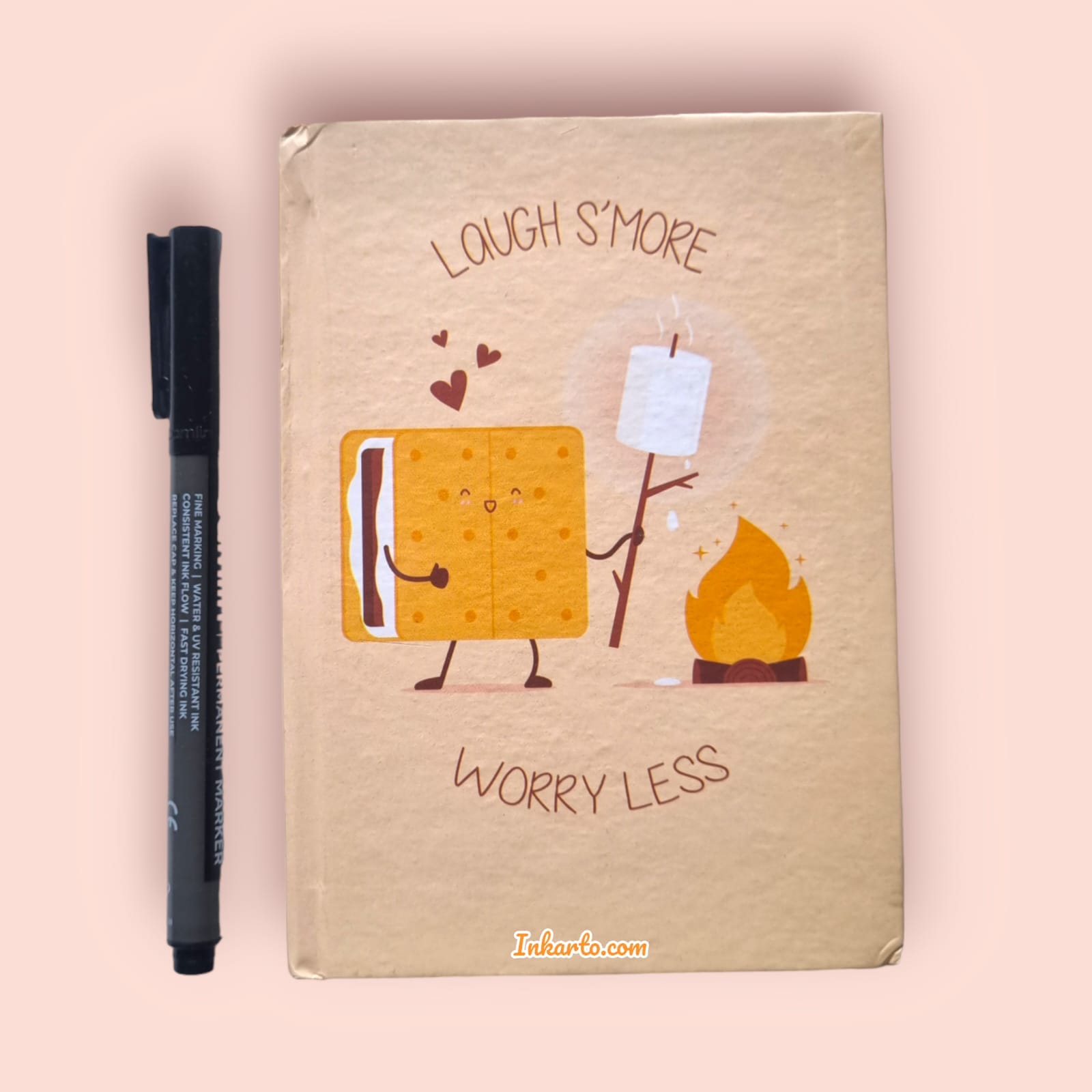 Sundaram diary Laugh more worry less A6 Journaling Diary & Planner: Single Line, 192 Pages | Stay Organized and Inspired