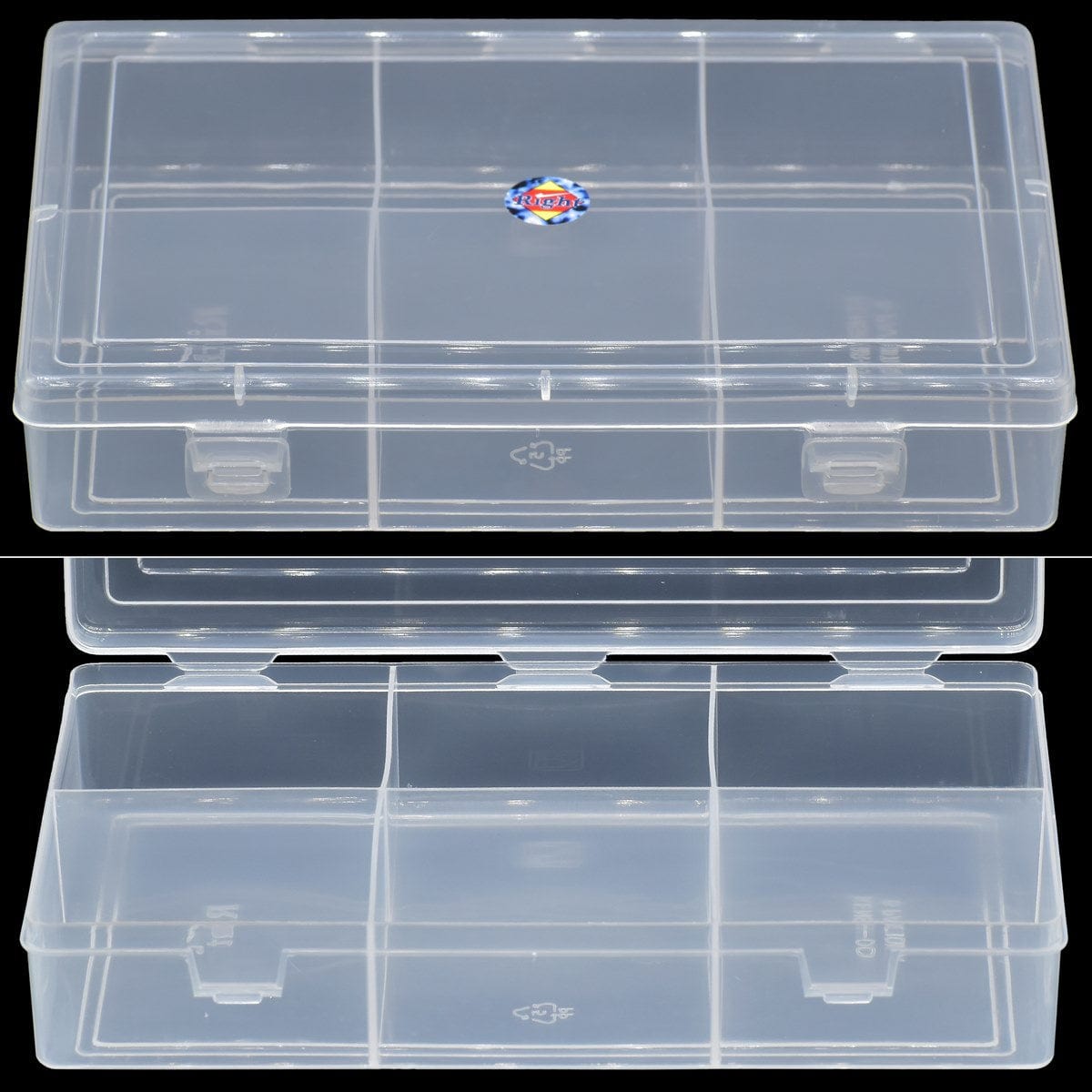 jags-mumbai Wooden & Plastic Box Transparent Plain Lockable Plastic Small Box organiser 19 x 12 cm