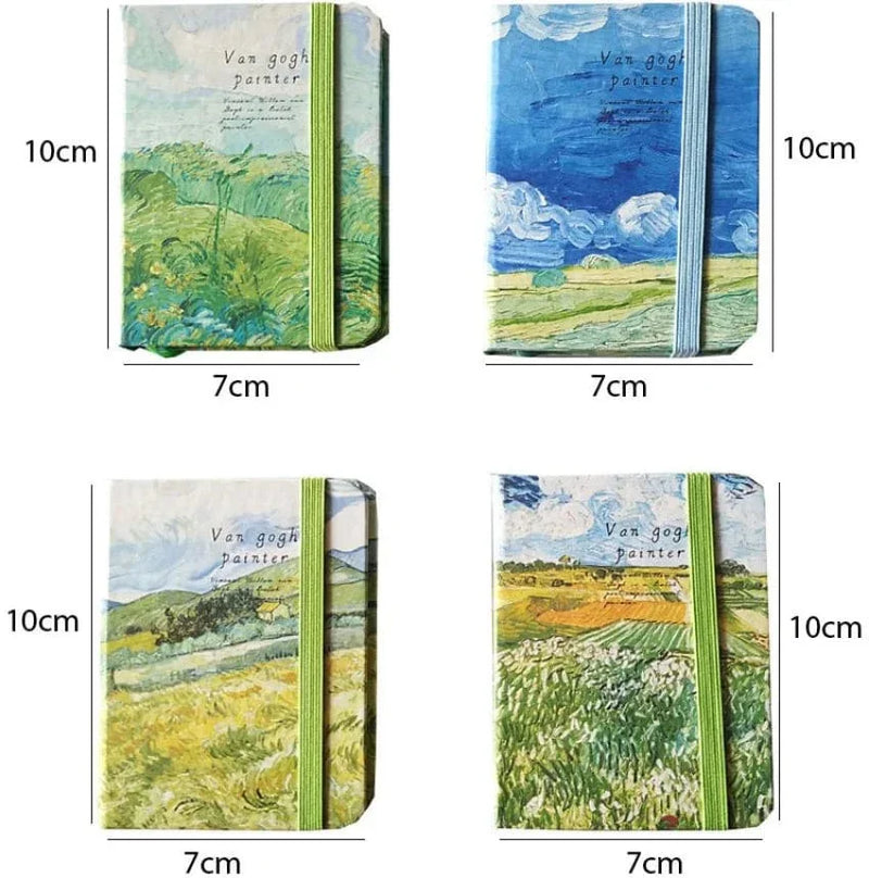 UB collection/Shop rahega. Notebooks & Notepads Van Gogh Mini Journal with gold Foiling I Pocket Journal ruled I Pocket diary van gogh - 120 Gsm A7