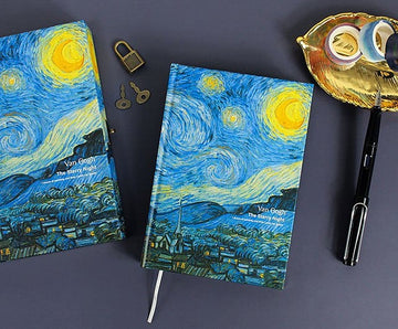 UB collection/Shop rahega. Notebooks & Notepads Van Gogh Mini Journal with gold Foiling I Pocket Journal ruled I Pocket diary van gogh - 120 Gsm A7