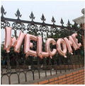 Varsha Toys 16 Inch Bachelorette Party Wedding Foil Balloons Golden Letter Welcome Sign Banner Birthday Party Decorative