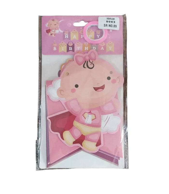 Happy Bithday Banner for Baby Girl