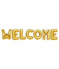 Varsha Toys Golden 'Welcome' Foil Balloons and Paper Banner Set - Pack of 1 for Warm Greetings