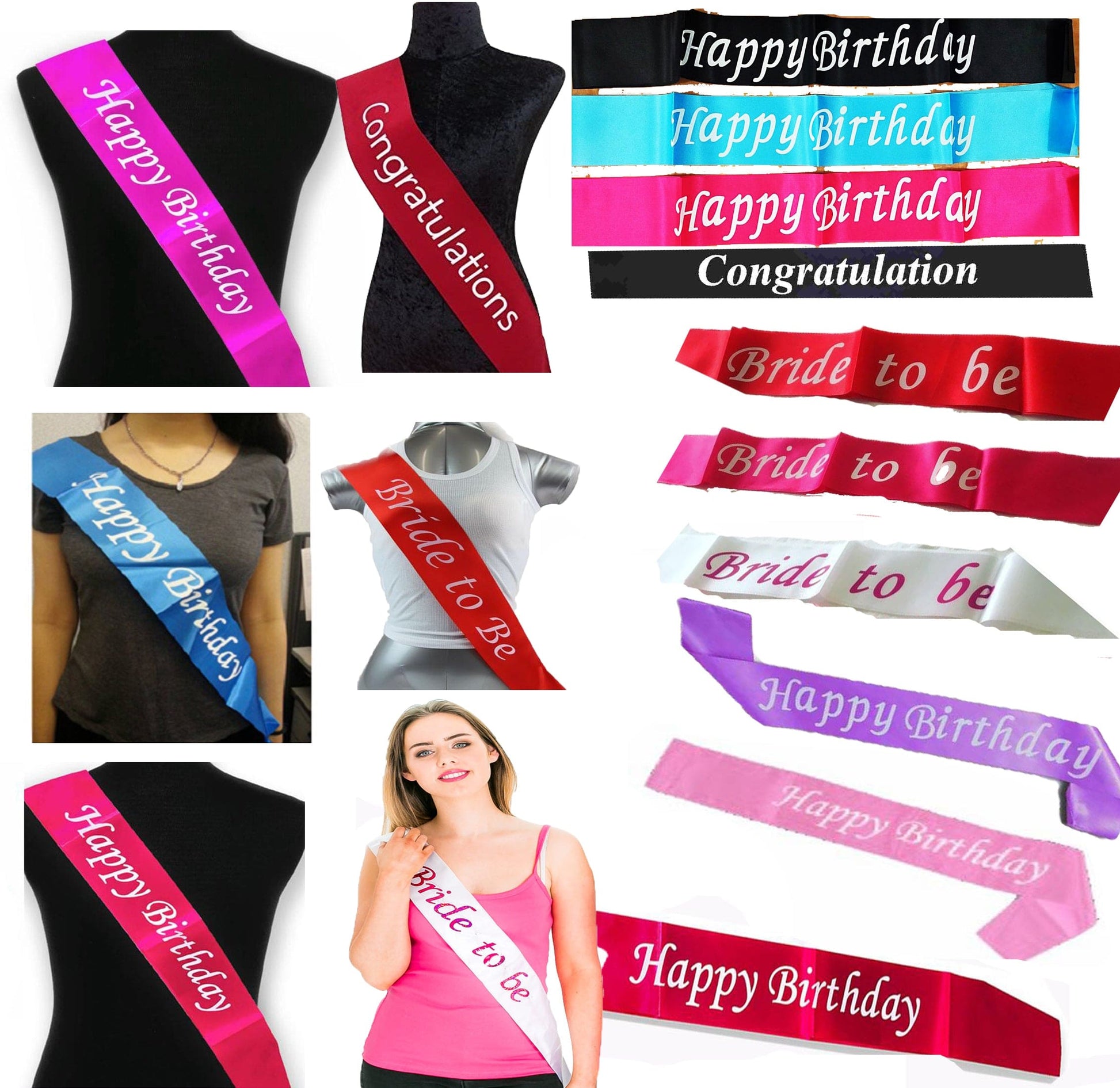 Inkarto Party Sash For Women Free size- Birthday sash, anniversary sash, congratulation sash