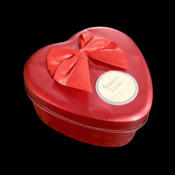 Red Heart Love Metal Box for Gifting Small Items - 9x9x5 cm