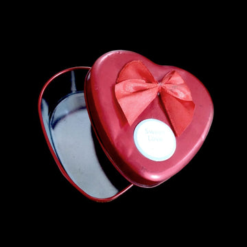 Red Heart Love Metal Box for Gifting Small Items - 9x9x5 cm