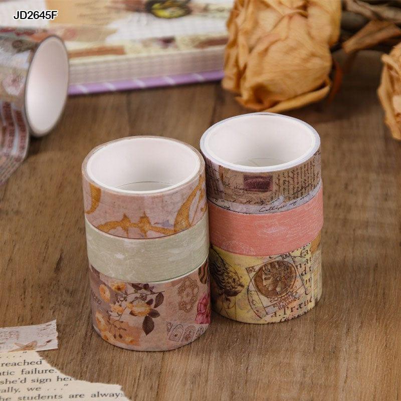 MG Traders Washi Tape Washi Tape Jd2645F 2Mtr 10Pcx8Pack
