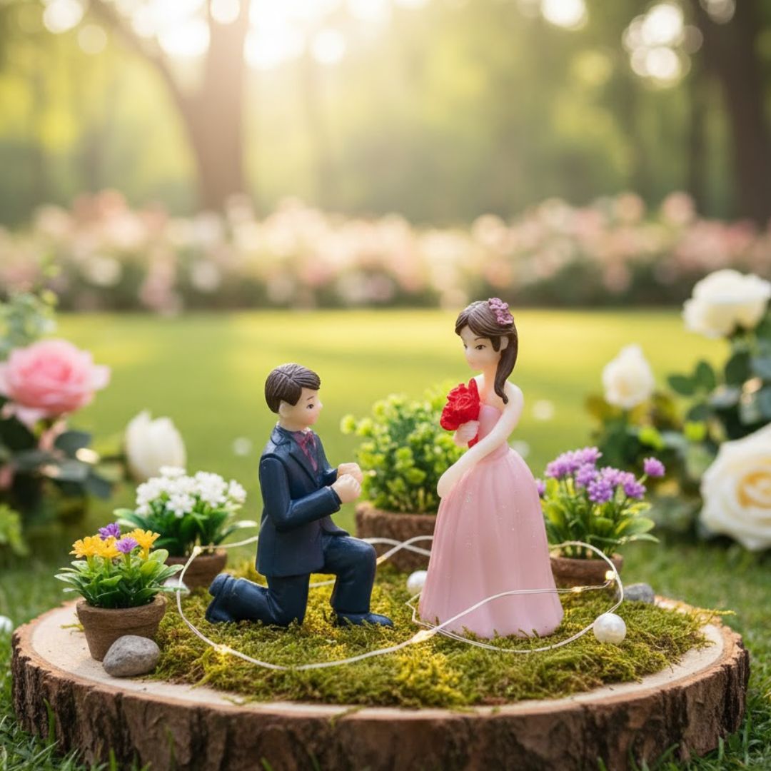 jags-mumbai Miniature 5*5.5*1.5cm / Plastic Miniature Model Plastic Couple Purpose COUPLE-A