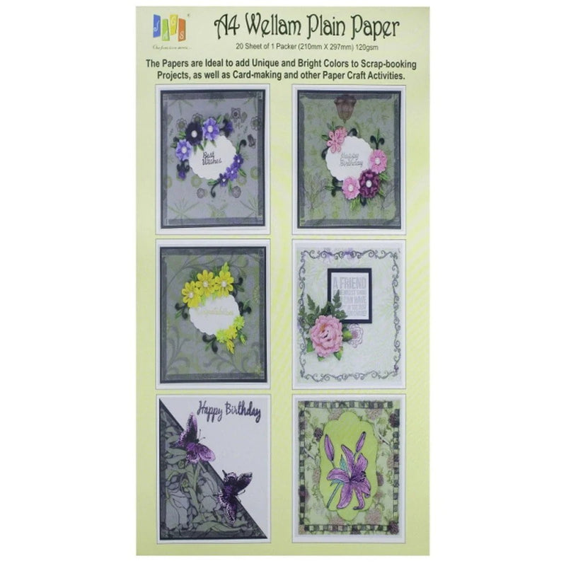 jags-mumbai origami sheet Wellam Paper Plain A4 Mendi Green 120gsm