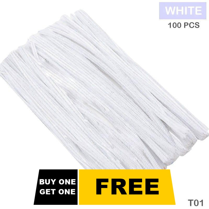 Buy 1 Get 1 Free White Pipe Cleaner 200 pcs