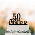 Arbuda Bhayandar Cake Topper- 50 And Fabulous! (Golden)