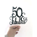 Arbuda Bhayandar Cake Topper- 50 And Fabulous! (Golden)