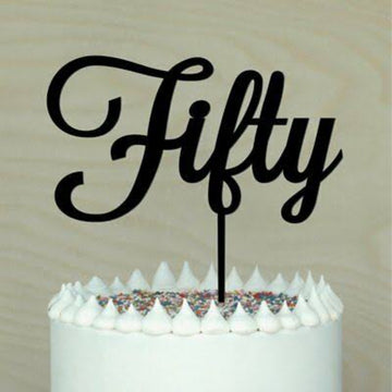 Fifty birthday cake topper (50th birthday topper)