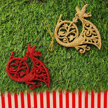 chirag plastic Decoration Supplies Christmas Tree Decoration- Tree ornament ( red and golden colour)