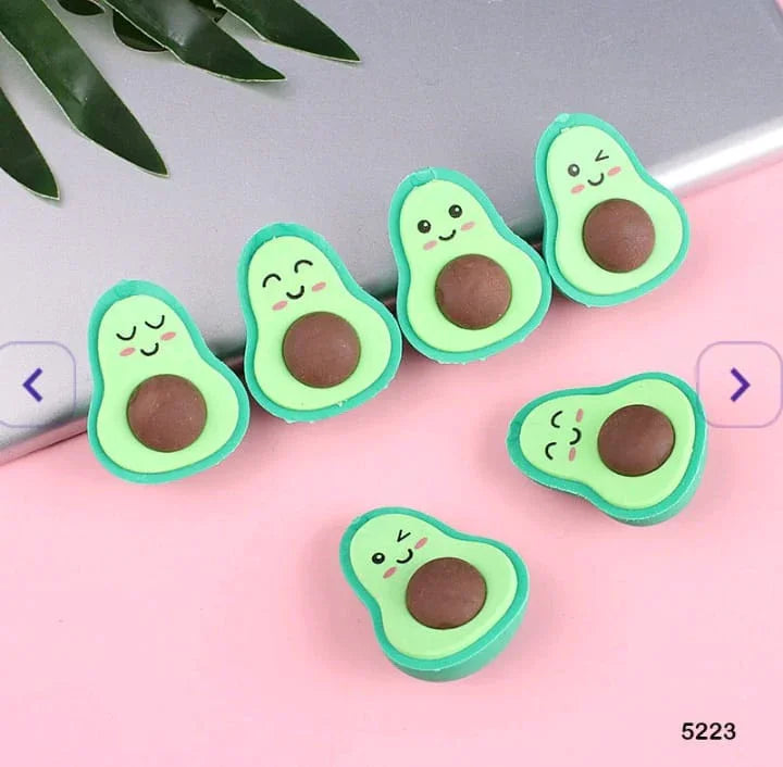 Craftdev (Buy 1 Get 2 Free) Cute Avocado Erasers