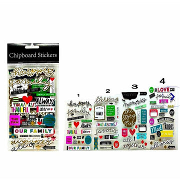 craftdev Chipboard Stickers (Pack of 4)