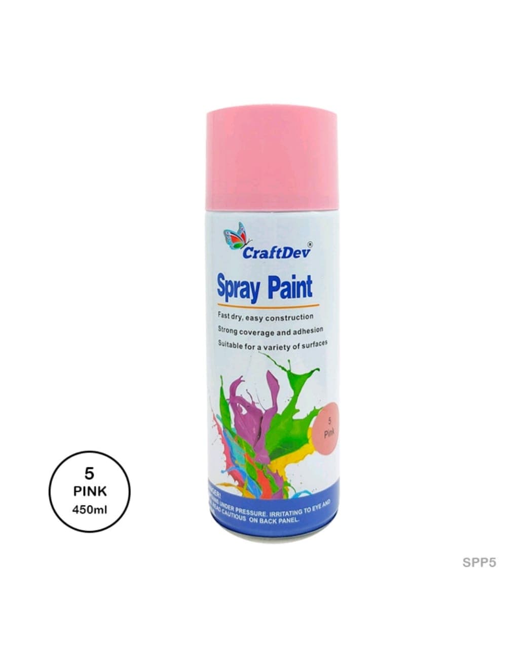 Craftdev colours and mediums Spray paint (Big bottle)- Pink  450 ML, acrylic spray paint, colour spray, painting spray