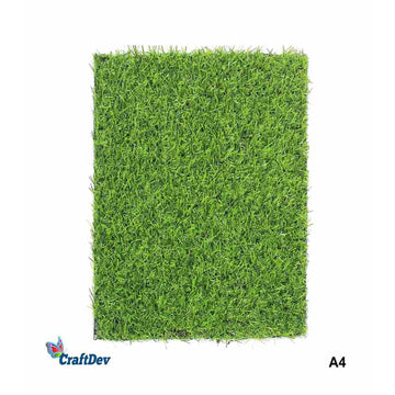 Craftdev Green grass mat for Projects and product shoots- A4 size