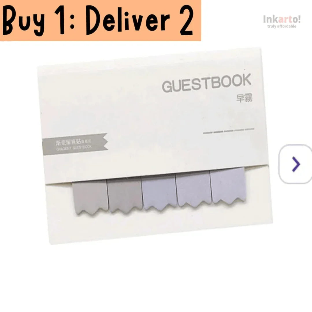 A colorful set of sticky notes, perfect for journalling, bullet journaling, and organization. The notes come in a variety of sizes and colors and feature a strong adhesive backing. They are a stylish and functional addition to any workspace or desk.