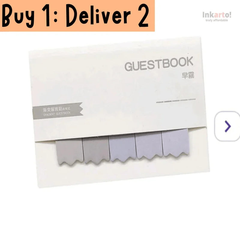 A colorful set of sticky notes, perfect for journalling, bullet journaling, and organization. The notes come in a variety of sizes and colors and feature a strong adhesive backing. They are a stylish and functional addition to any workspace or desk.