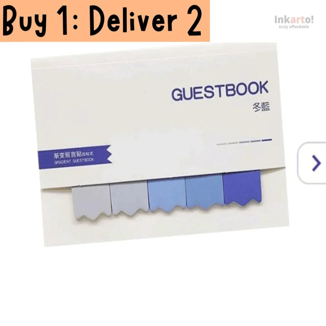 A colorful set of sticky notes, perfect for journalling, bullet journaling, and organization. The notes come in a variety of sizes and colors and feature a strong adhesive backing. They are a stylish and functional addition to any workspace or desk.