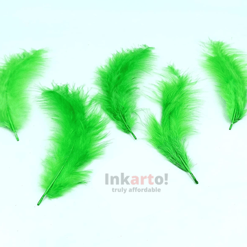 Soft feathers for dream catcher and DIY (approx 6-10 cm)- Light Green