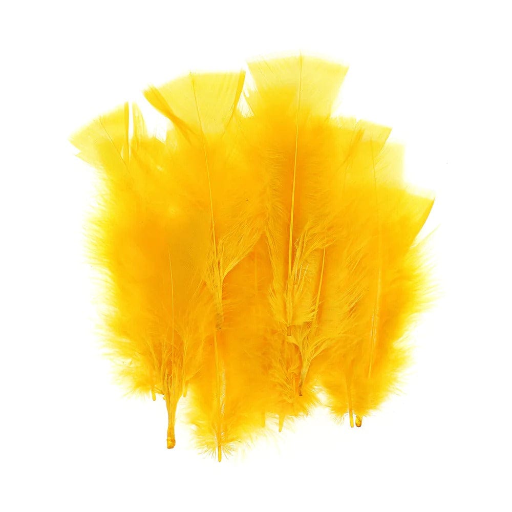 Craftdev Soft feathers for dream catcher and DIY (approx 6-10 cm)- Yellow