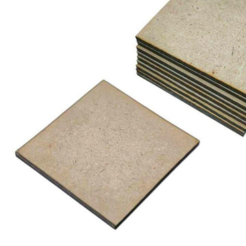 Craftdev Square MDF plate- 8 inches  3 mm Thickness (Pack of 1)