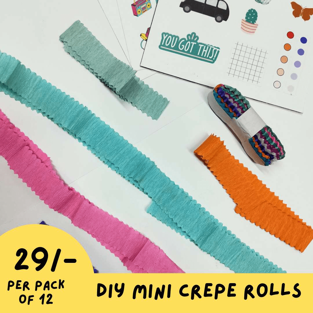 DISCOUNTINUE Decoration Time! Mini pastel crepe rolls (Pack of 12)